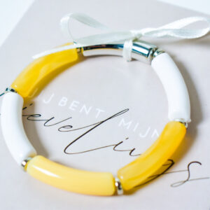 Armbandje Zilver Wit Geel