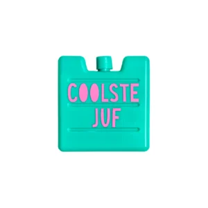 Koelelement - Coolste Juf - Mint Groen/Licht Roze