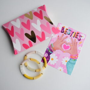Armbandjes Besties Set 15 Geel Wit Glitter