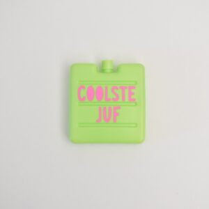 Koelelement - Coolste Juf - Groen/Roze