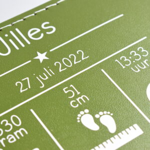 Geboortekoffertje - Olijfgroen