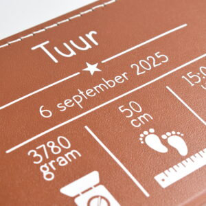 Geboortekoffertje - Roestbruin