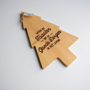 Kerstboom Borrelplankje Laten we toasten op de goede dingen in het leven