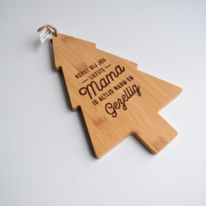 Kerstboom Borrelplankje Kerst bij jou liefste mama is altijd warm en gezellig